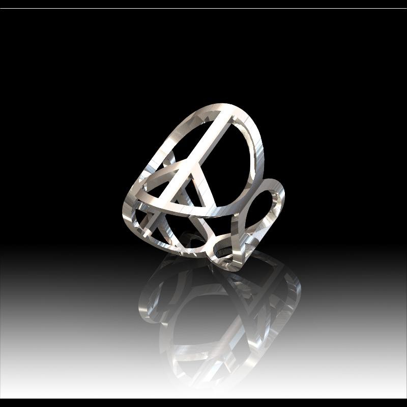 Bague peace l Argent 925